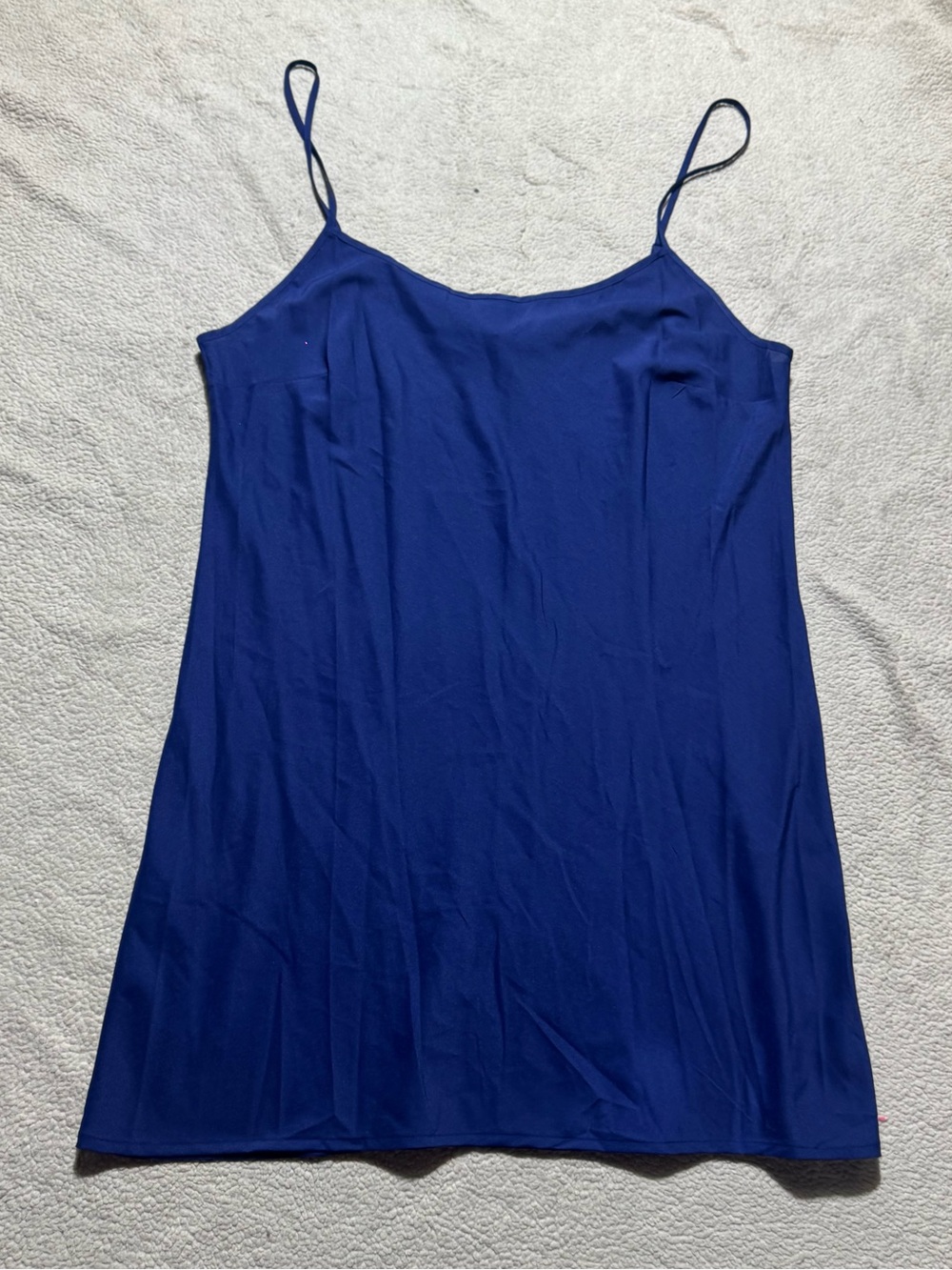 Pendleton Dress Womens Large Blue Sleepwear Slip Sleeveless Satin Modal Wool